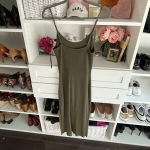 T shirt dress in khaki